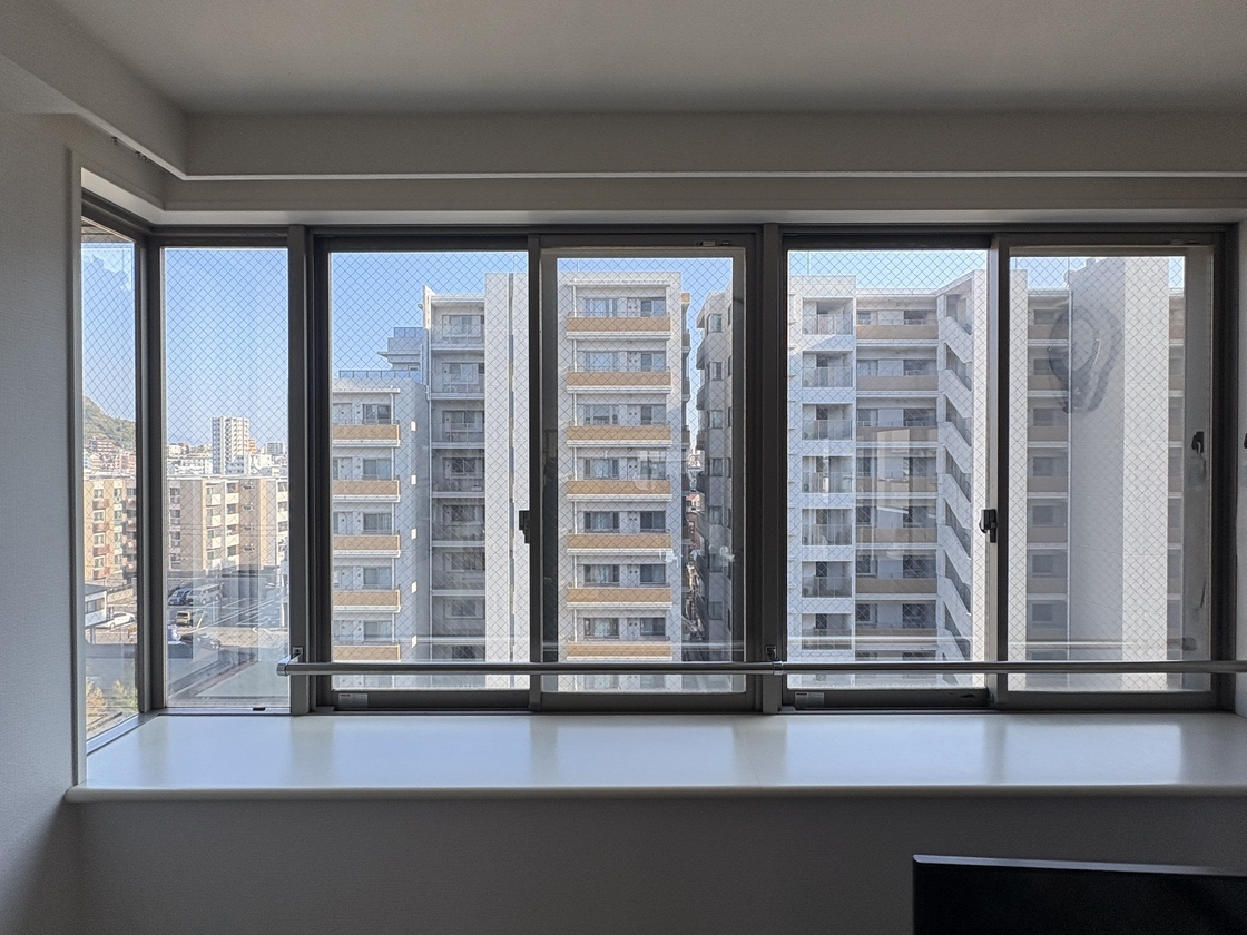 鹿児島市城西２丁目　エイルマンション　H様邸　ミラー系遮熱フィルム施工